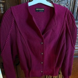 Geiger Magenta Boiled Wool Sweater M\L